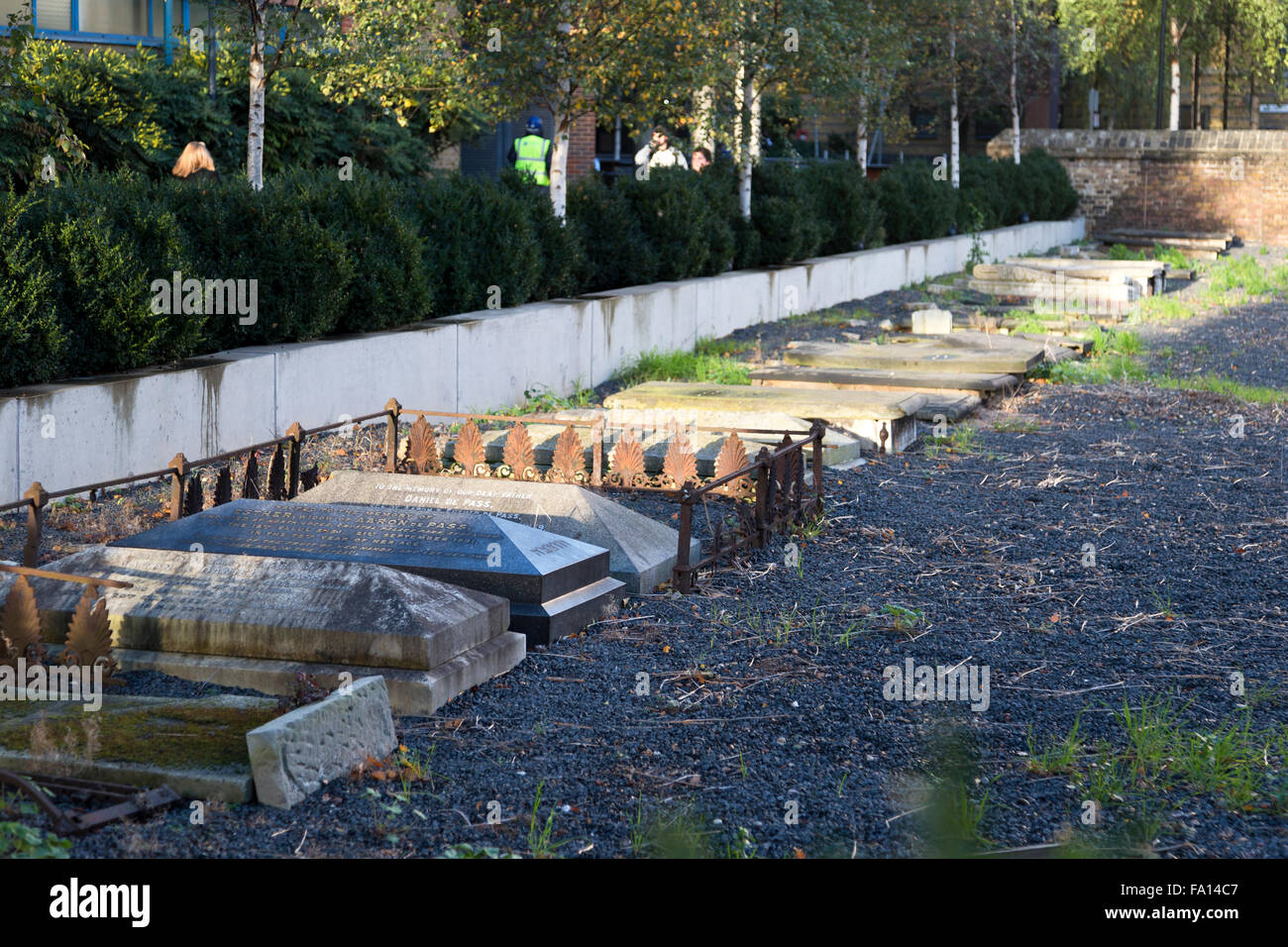 Beth Chaim Novo (Nuevo) sefarditi cimitero ebraico, Mile End Road, Londra, Regno Unito. Foto Stock