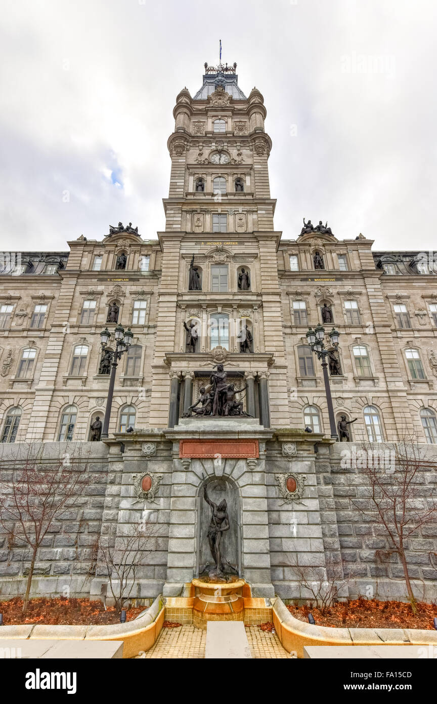 Québec il Palazzo del Parlamento, un secondo impero stile architettonico edificio nella città di Québec, Canada. Foto Stock