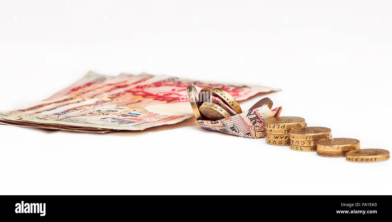 Gli investimenti dei fondi pensione ricchezza successo concetto astratto di crescita in barca Foto Stock