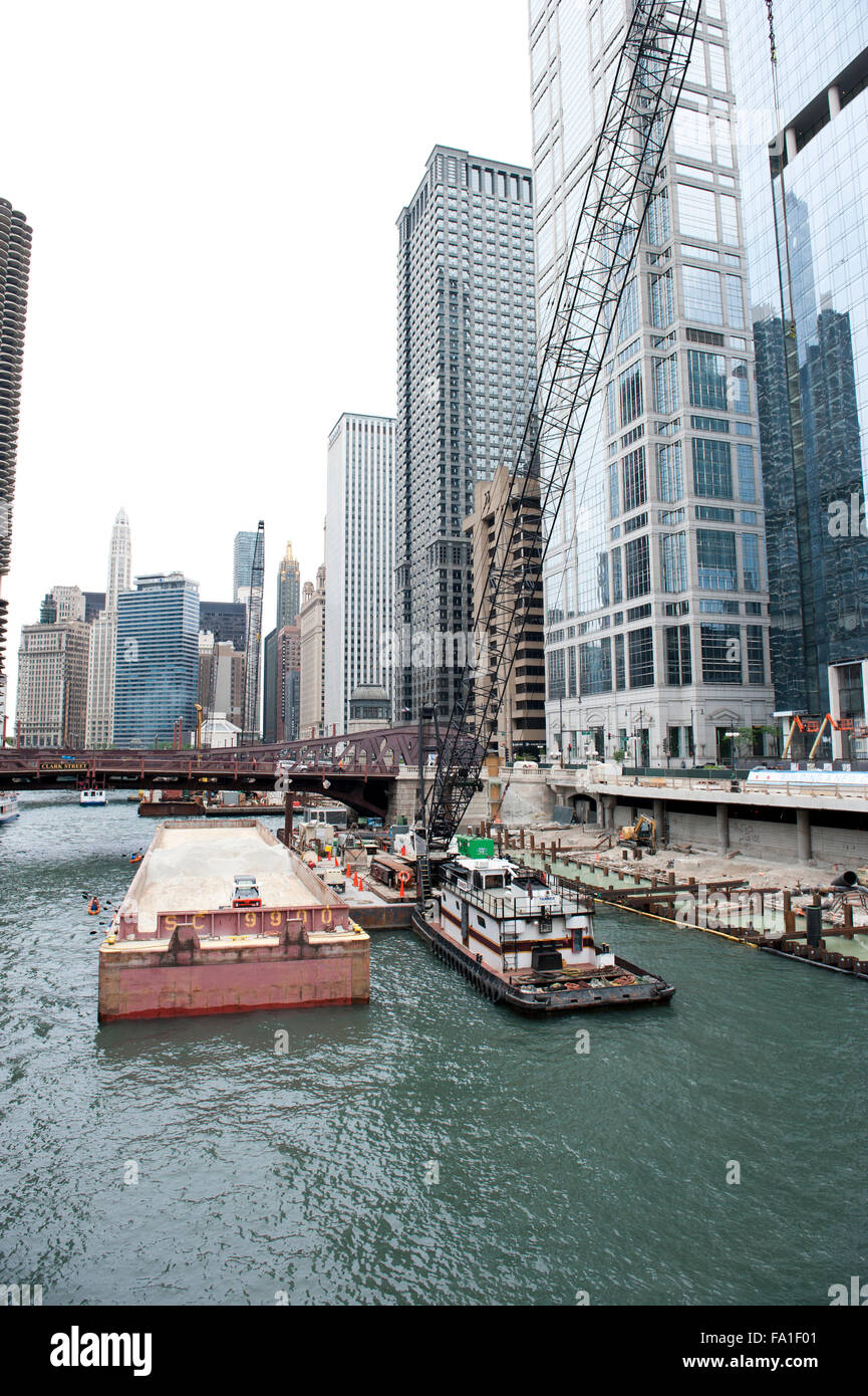 Chicago River Trip Foto Stock