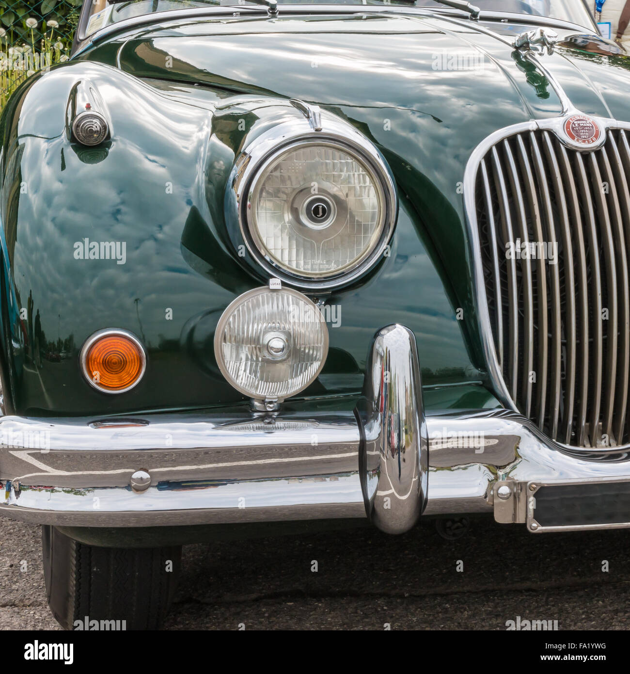 PARMA, Italia - Aprile 2015: Jaguar Retro Vintage auto Foto Stock