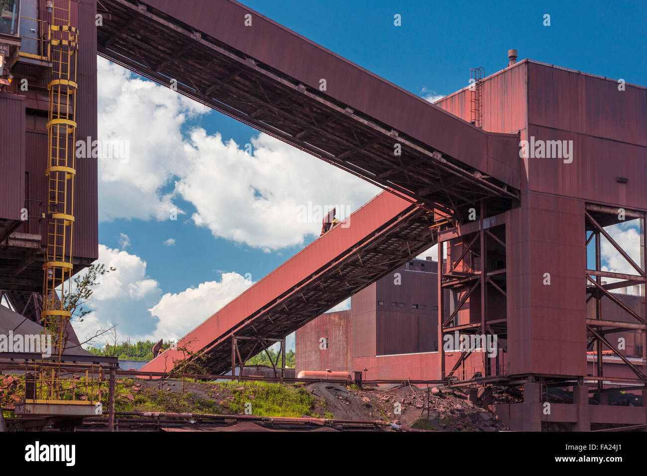 Scogliere Risorse Naturali Northshore impianto minerario nella baia di argento sulla sponda nord del Lago Superior in Minnesota Foto Stock