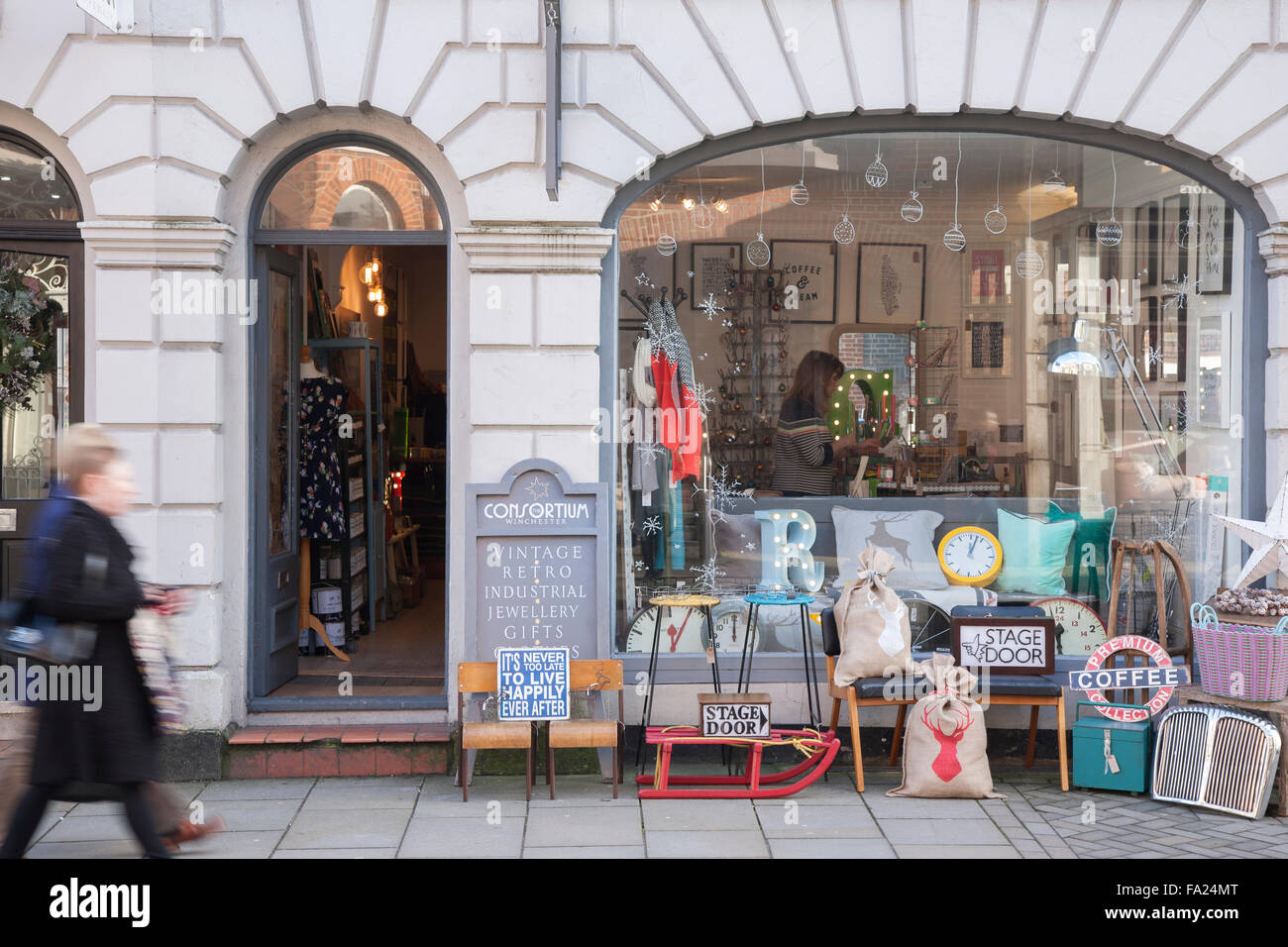 Consorzio Shop, Winchester, Inghilterra Foto Stock