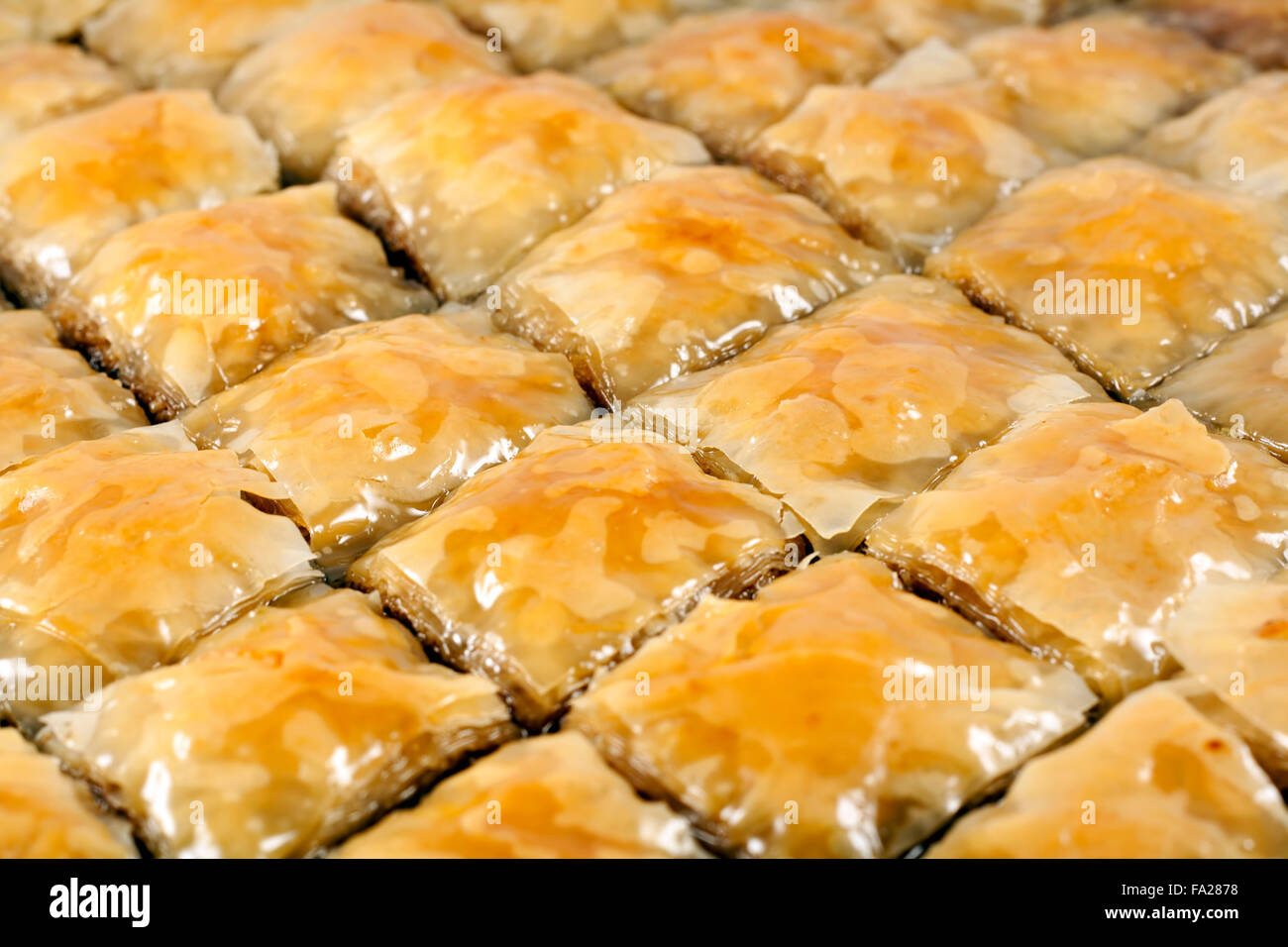 Tradizionale dessert turco Baklava - pronto per essere servito Foto Stock