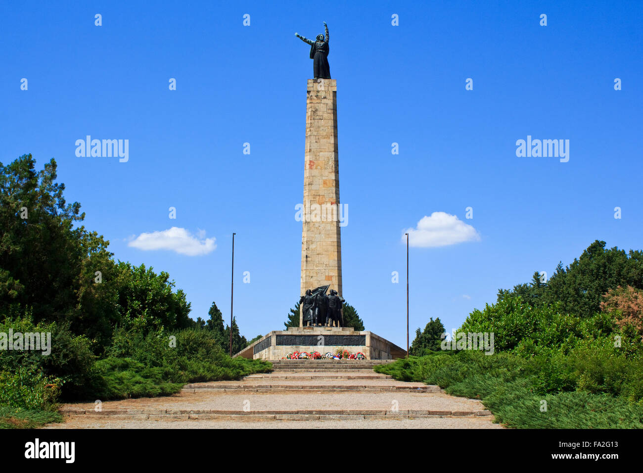 Monumento partigiano su Iriski Venac vicino a Novi Sad Foto Stock
