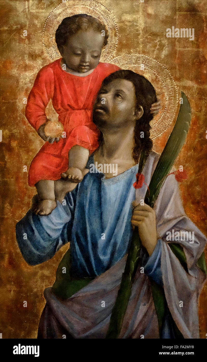 Saint Christopher - Vincenzo Foppa - circa 1460 Foto Stock