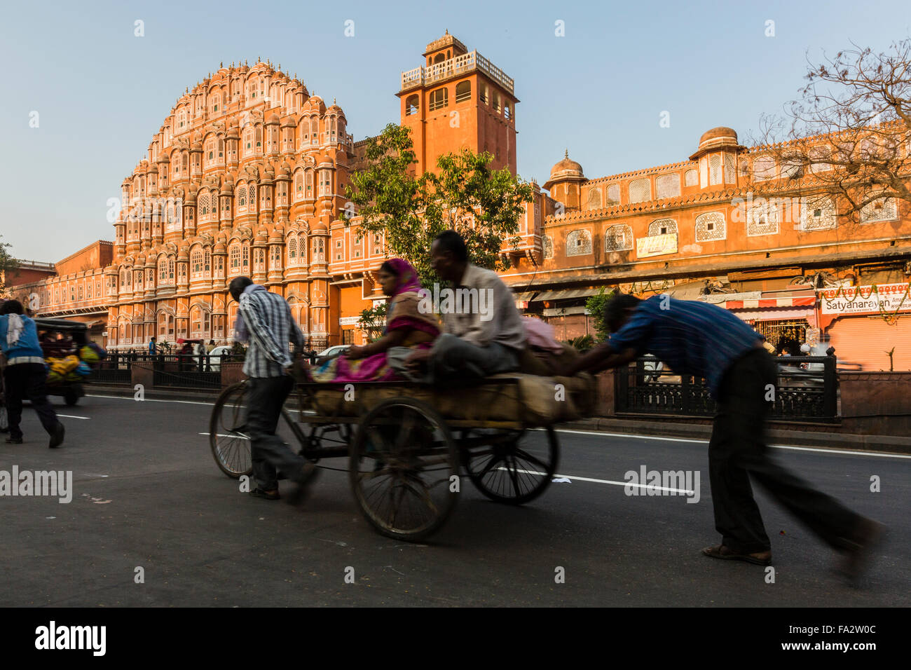 Hawa Mahal (il palazzo dei venti) Jaipur, Rajasthan Foto Stock