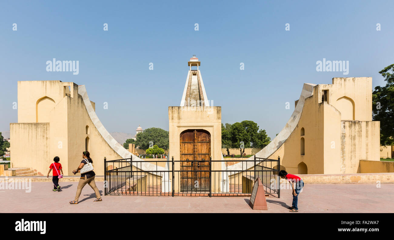 Jantar Mantar Observatory a Jaipur, India Foto Stock