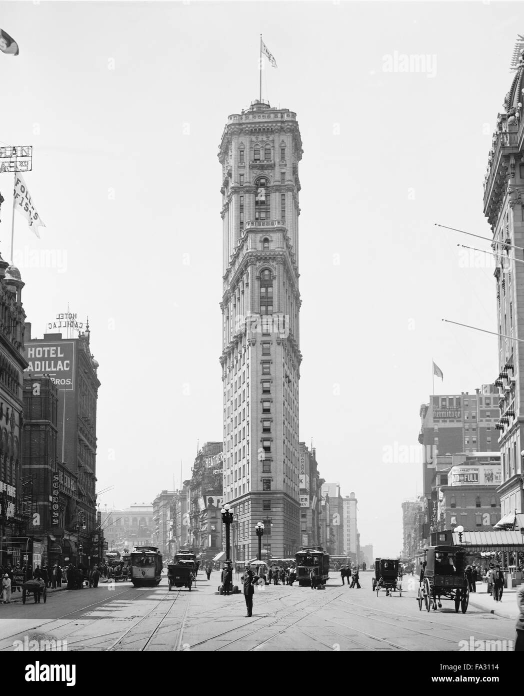Volte Edificio, 42nd Street e Longacre Square, New York City, Stati Uniti d'America, circa 1908 Foto Stock