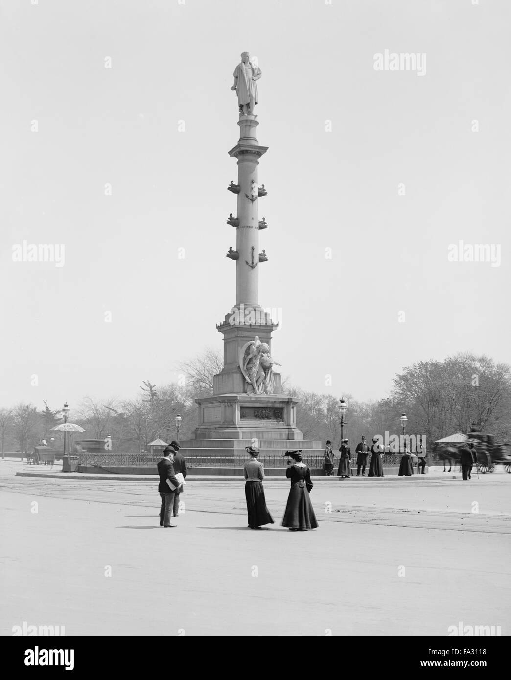 Il monumento di Colombo, New York City, Stati Uniti d'America, circa 1903 Foto Stock