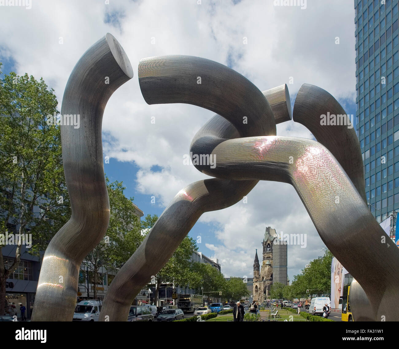 Berlin Tauentzienstraße scultura da Brigitte e Martin Matschinsky-Denninghoff Foto Stock