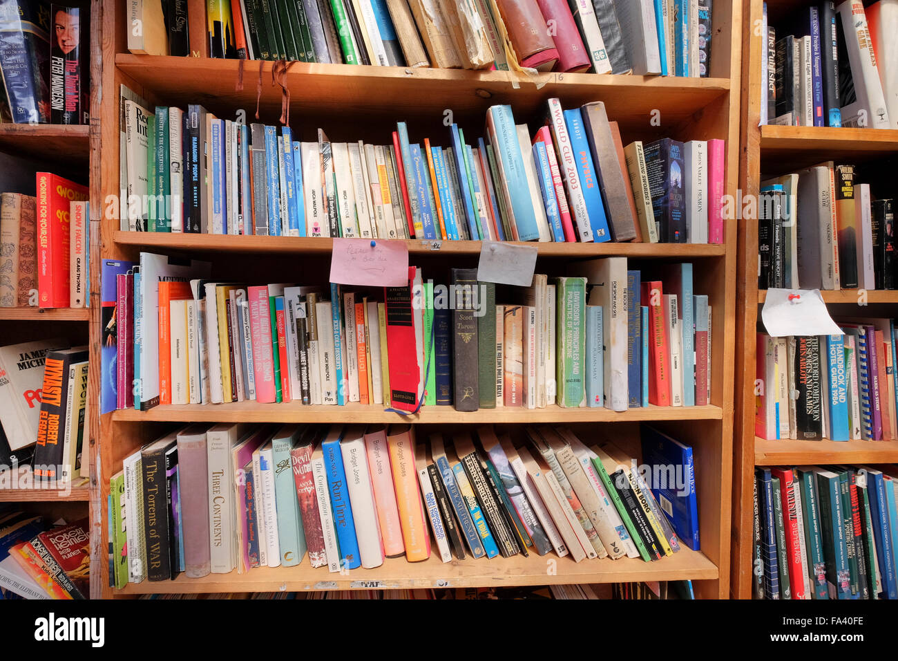 Libri per la vendita nel "onestà" bookshop, Hay-on-Wye, POWYS, GALLES. Foto Stock