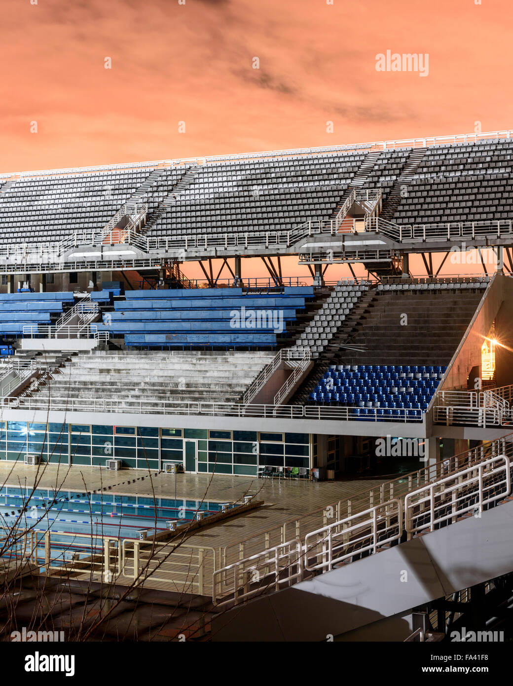 All'aperto Piscina Olimpionica, Athens Olympic Sports Complex (ancora in uso). Le sedi dei Giochi Olimpici del 2004, ATENE ATENE Foto Stock