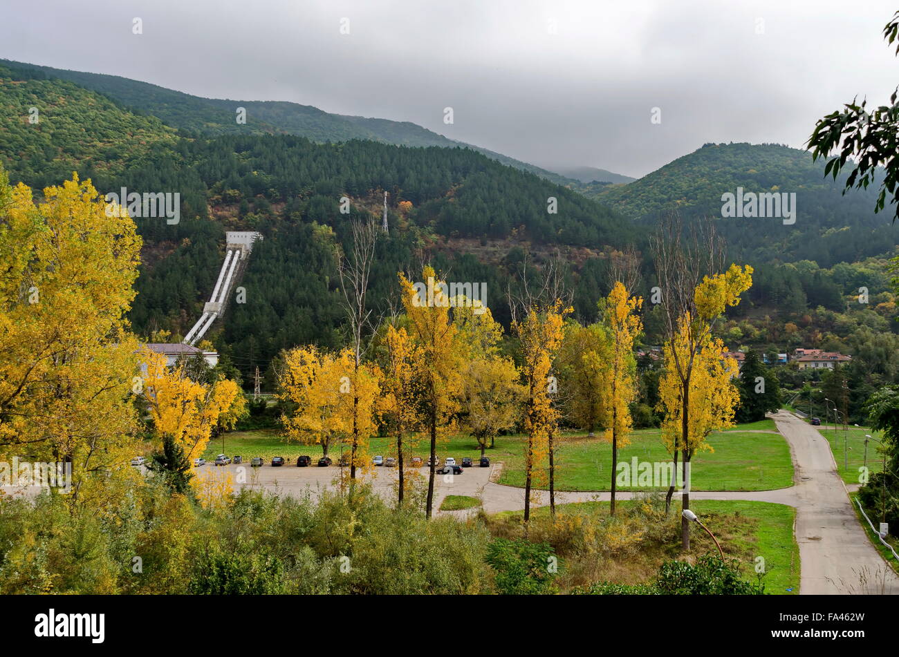 Paesaggio da VEZ Kokaliane in autunno, Bulgaria Foto Stock