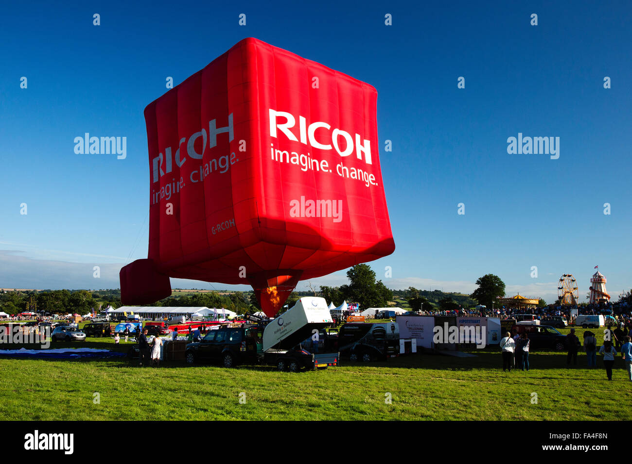 Ricoh mongolfiera al Bristol International Hot Air Balloon Fiesta 2015 Foto Stock