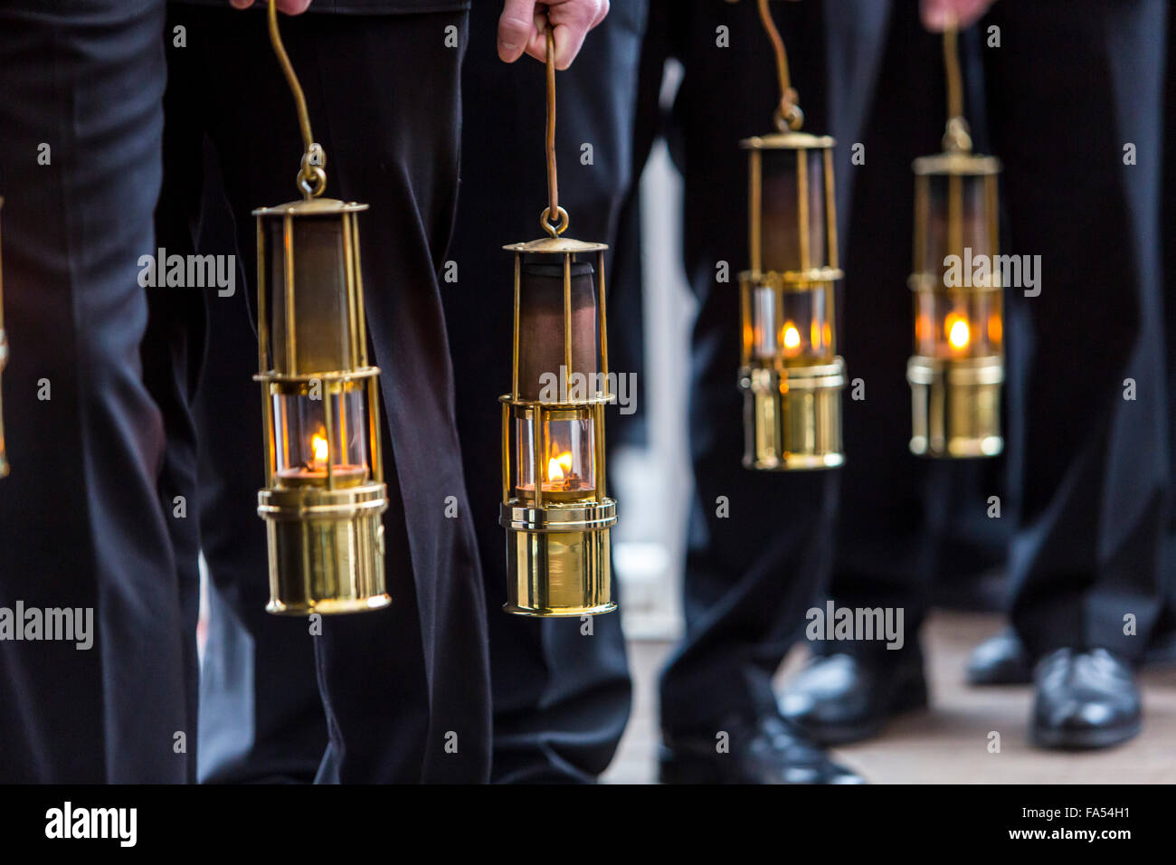 Il minatore coro presso la cerimonia di chiusura della miniera Auguste Victoria, a Marl, Germania, la miniera è stata chiusa dopo 116 anni Foto Stock