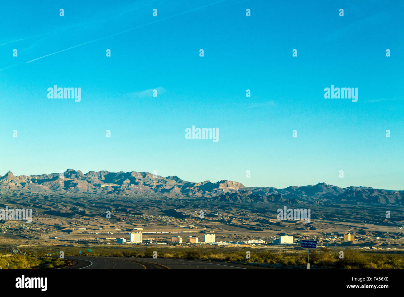 Laughlin Nevada e paratia City Arizona Foto Stock