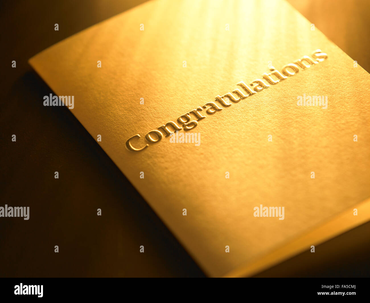Close up congratulazioni card Foto Stock