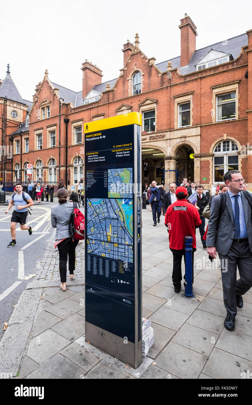 Marylebone stazione ferroviaria, London, England, Regno Unito Foto Stock