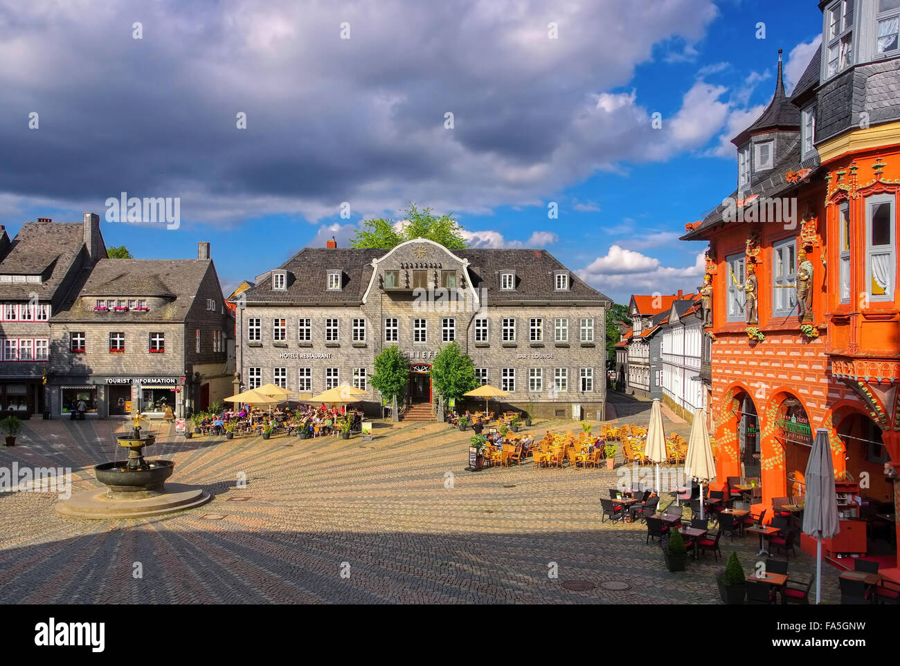 Goslar Markt - Goslar town square 01 Foto Stock