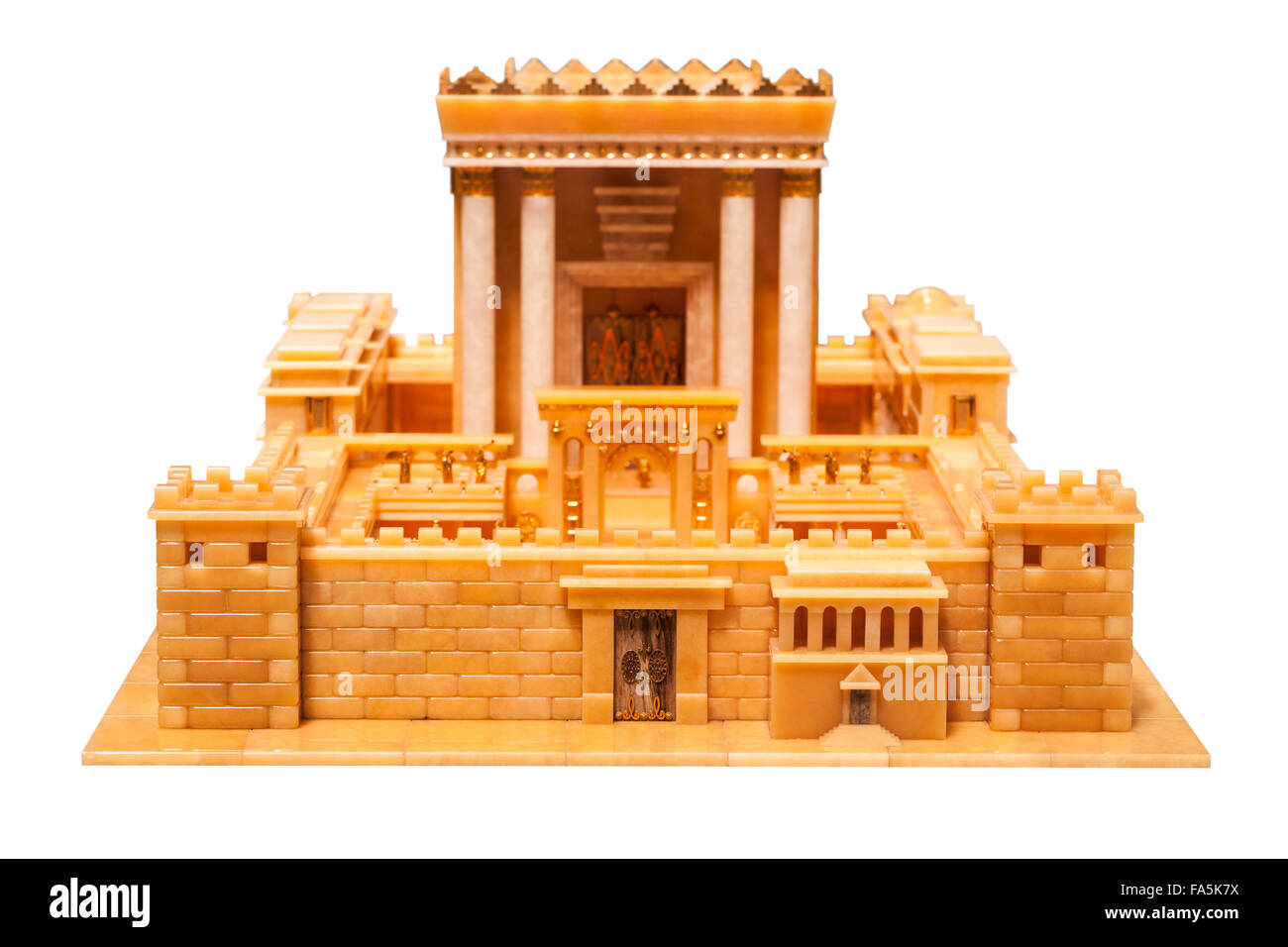 Parte di il tempio di Erode isolato su uno sfondo bianco Foto Stock