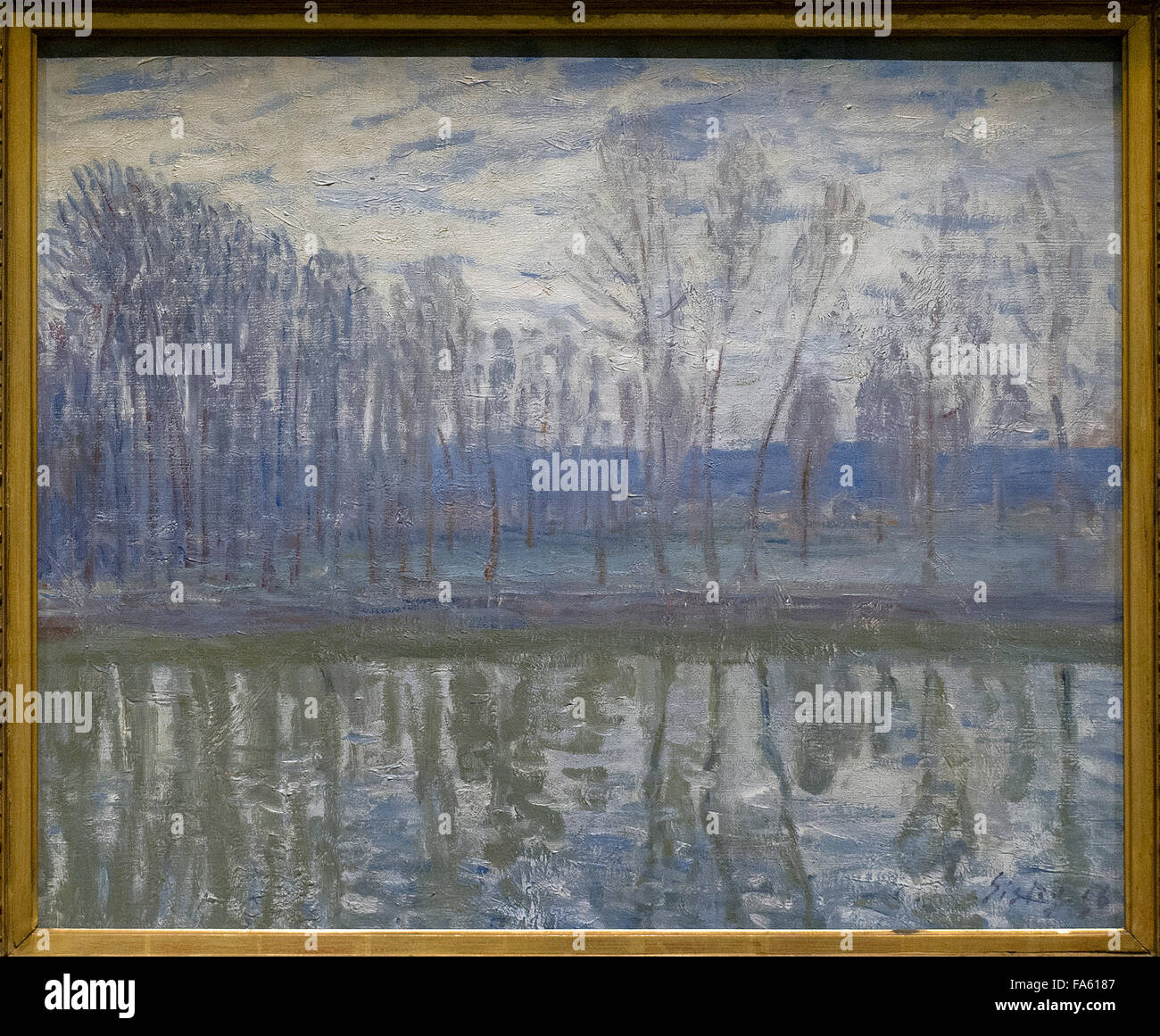 Alfred Sisley (1839-1899). Il francese pittore impressionista. Sulle rive del Loing, 1896. Museo Nazionale. Stoccolma. La Svezia. Foto Stock