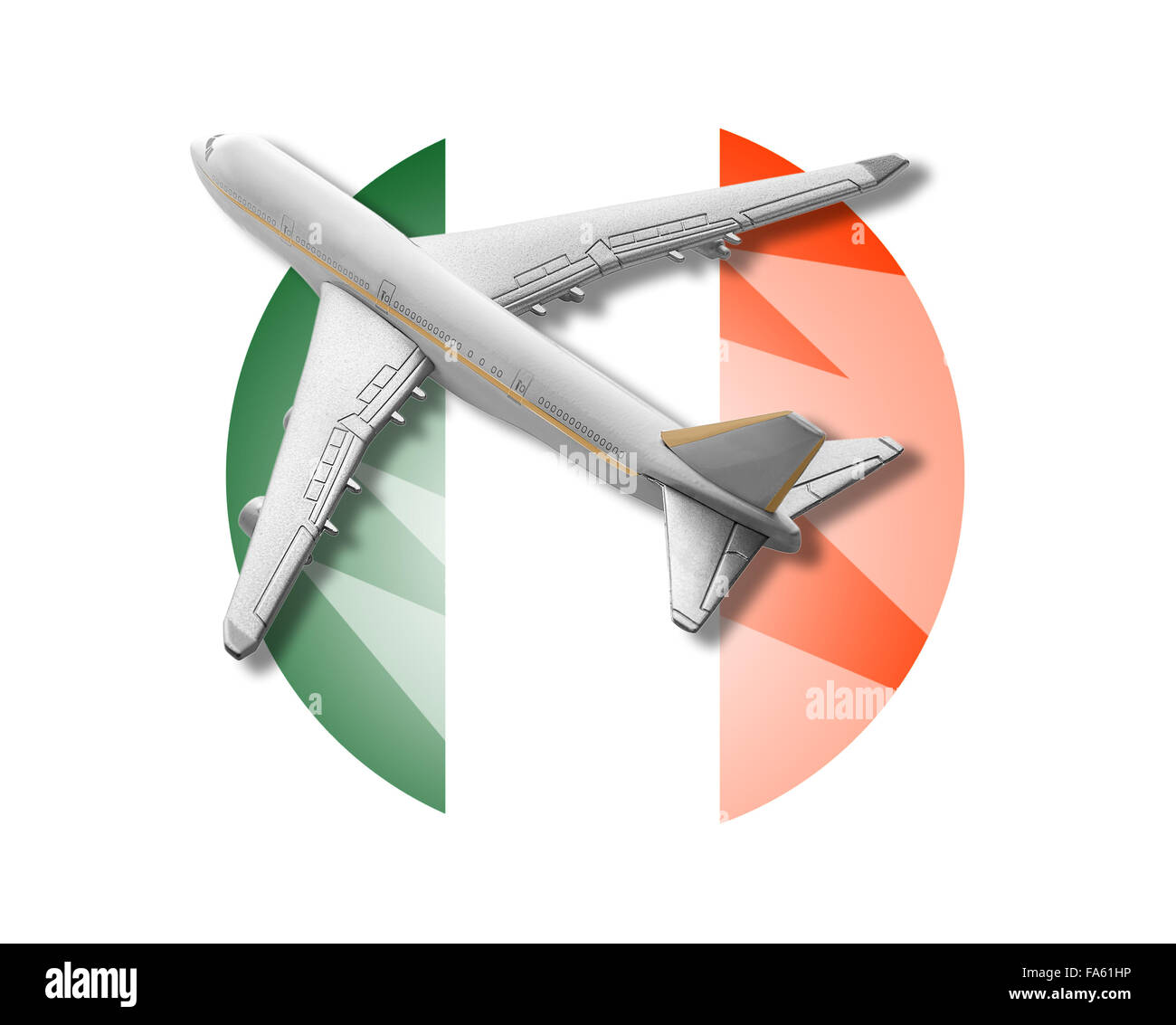 Piano e Irlanda bandiera. Foto Stock