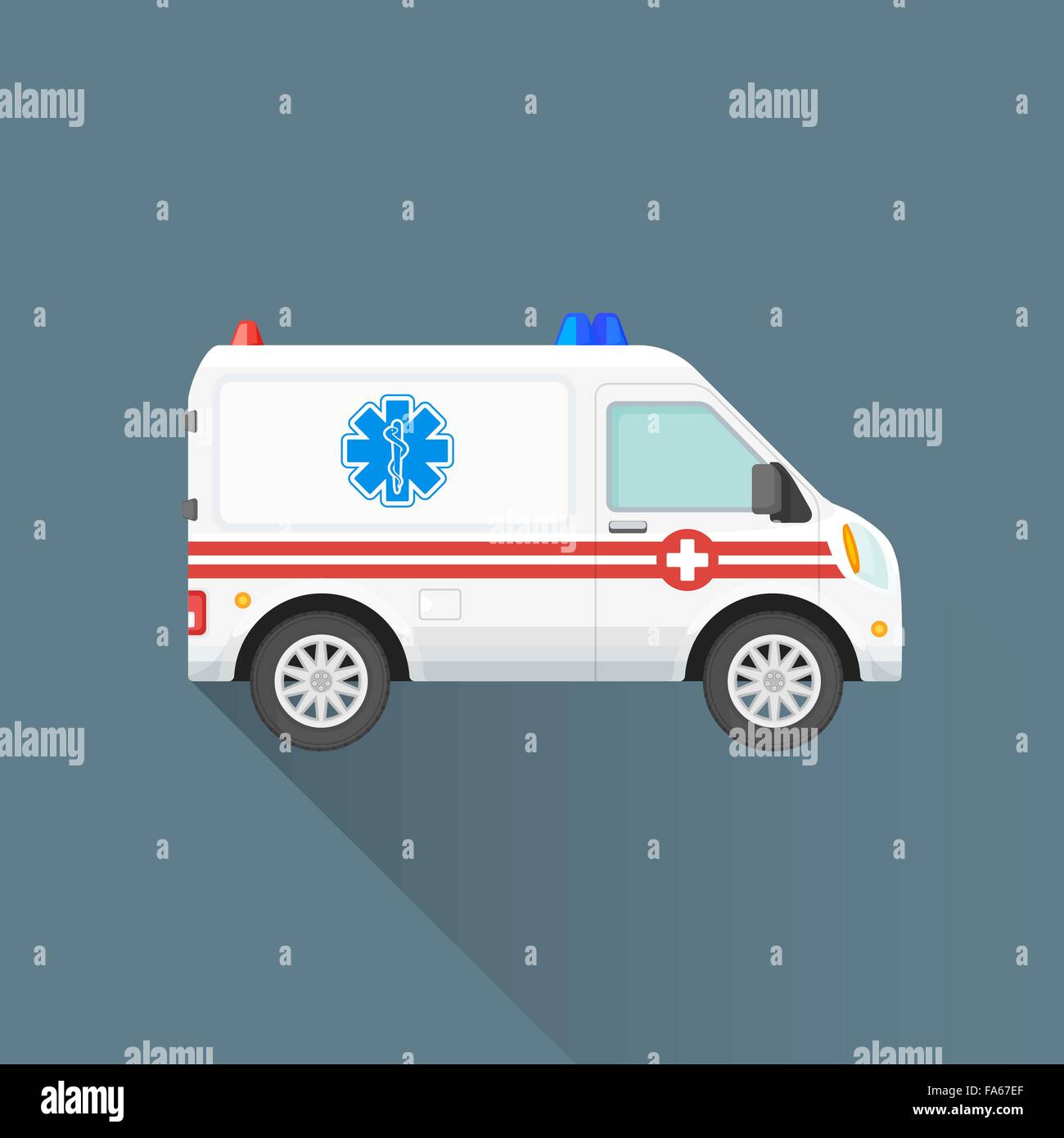 Vettore di colore bianco strisce rosse design piatto ambulanza di emergenza prima di auto-aiuto segno a forma di croce illustrazione isolato sfondo scuro lo Illustrazione Vettoriale