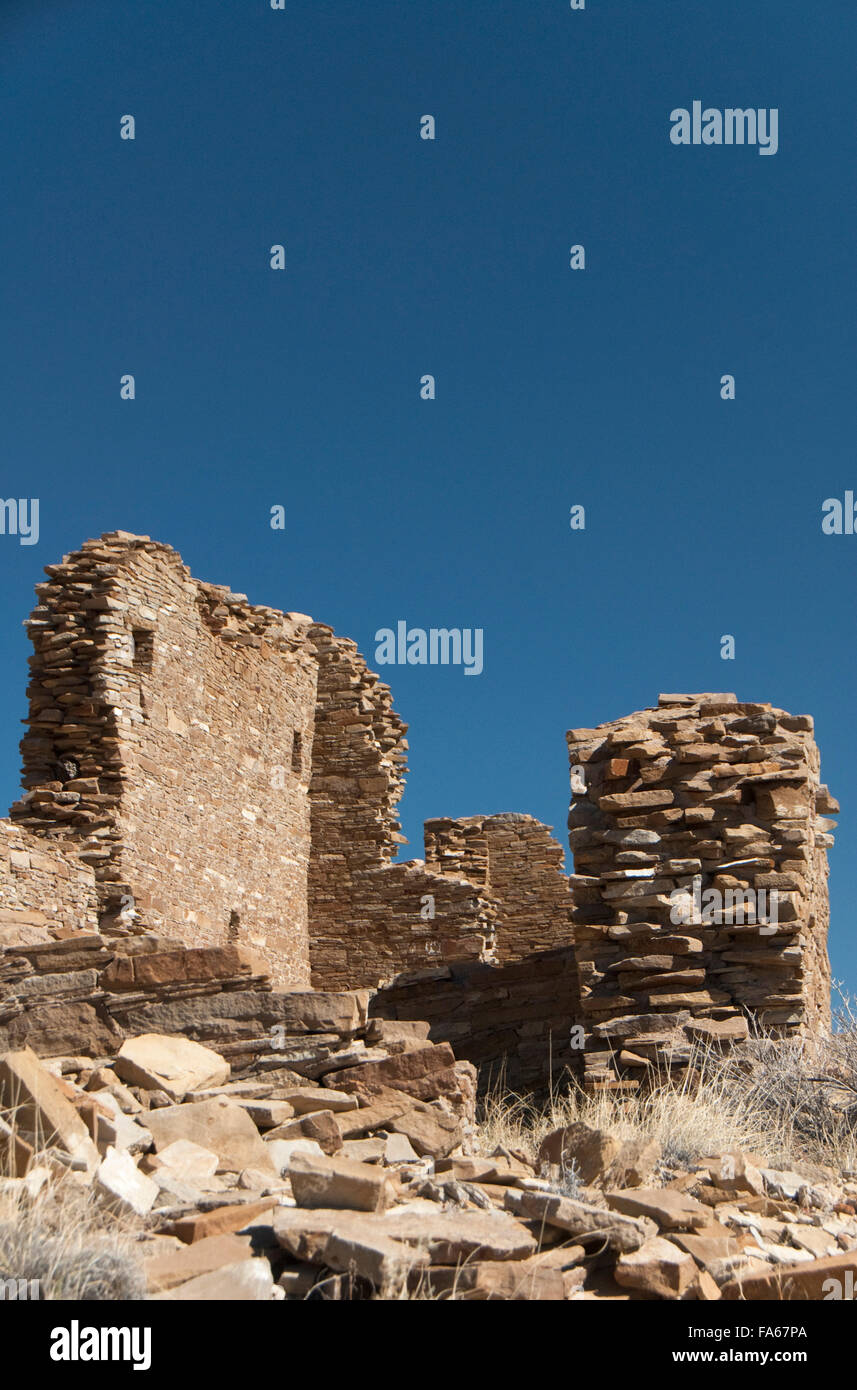 Chaco Canyon National Historic Park, sito del Patrimonio Mondiale, Hungo Pavi, Nuovo Messico, STATI UNITI D'AMERICA Foto Stock