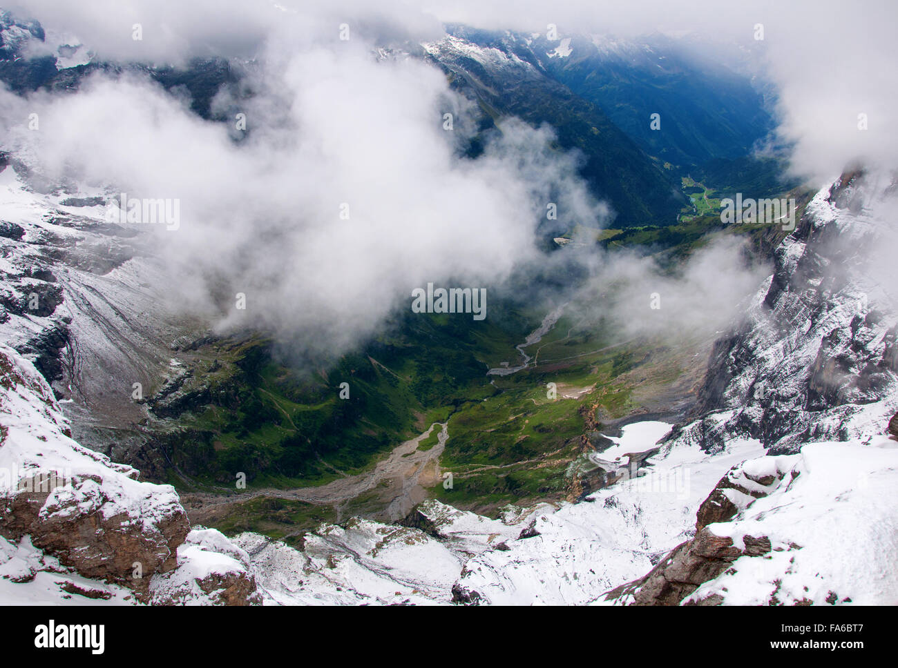 Vista di Obvaldo dal Monte Titlis, Svizzera Foto Stock