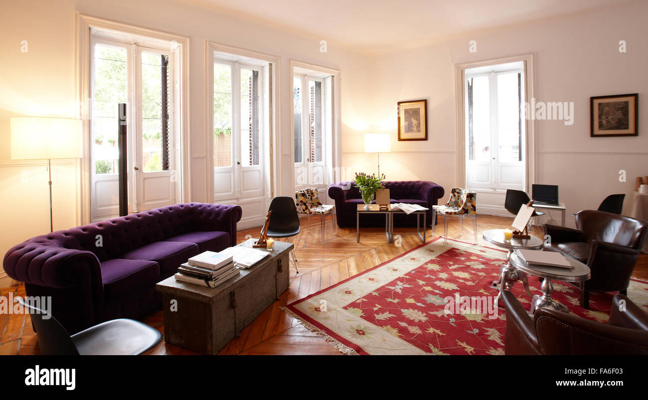 Home interni con elementi di decorazione e arredamento Foto Stock