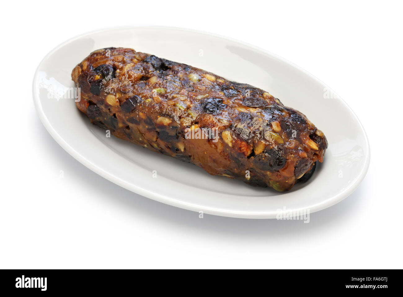 Alsaziano di natale torta di frutta, berawecka, pain de poires Foto Stock