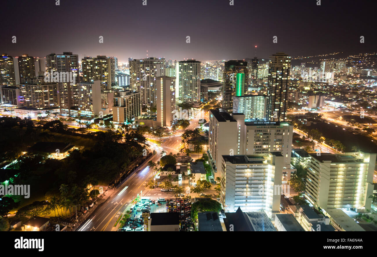 Honolulu Hawaii Downtown skyline della città Foto Stock