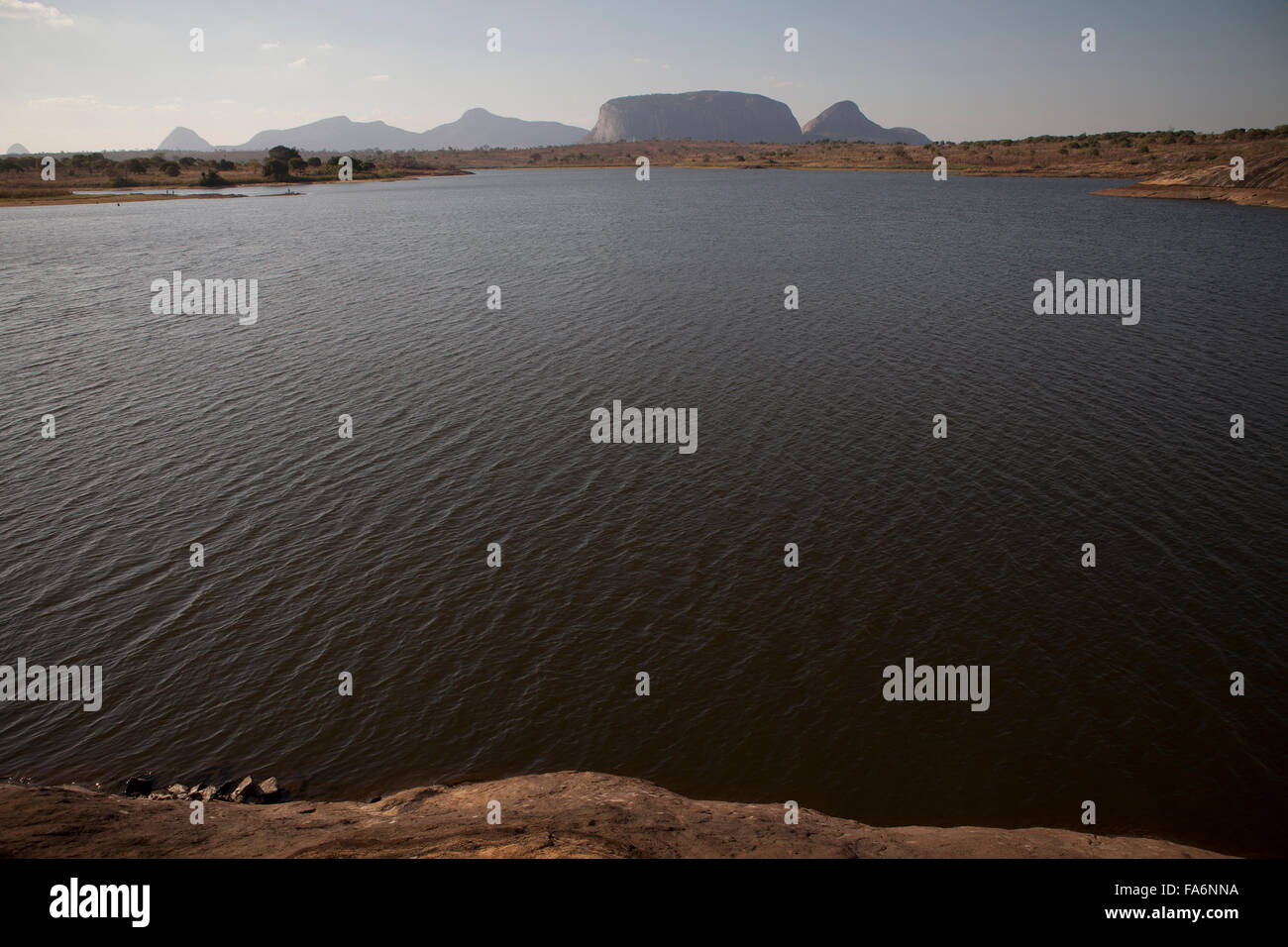 La diga Manapo fornisce acqua alla città di Nampula, Mozambico e le aree al di là. Foto Stock