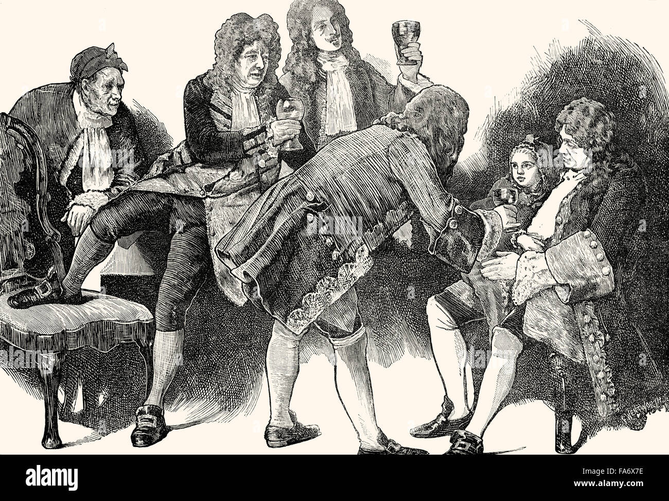 Lady Mary Wortley Montagu, 1689-1762, un aristocratico inglese e poeta alla Kit-Cat Club o Kit-Kat Club, un inizio del XVIII secolo Foto Stock