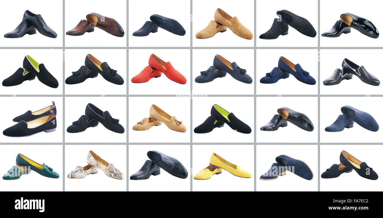 Collezione di maschio e femmina scarpe Foto Stock