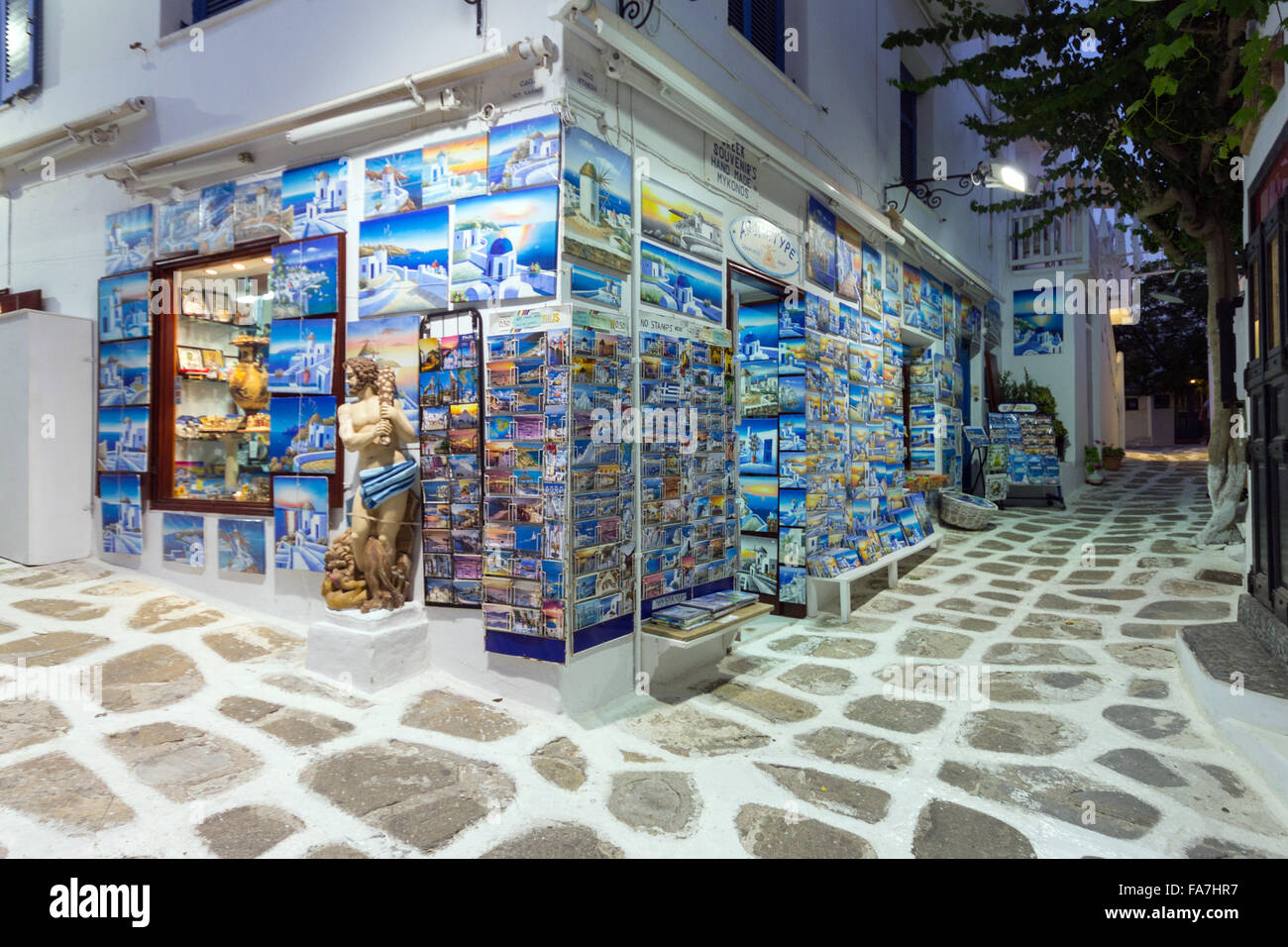 Grecia Cicladi, Mykonos, negozio di souvenir Foto Stock