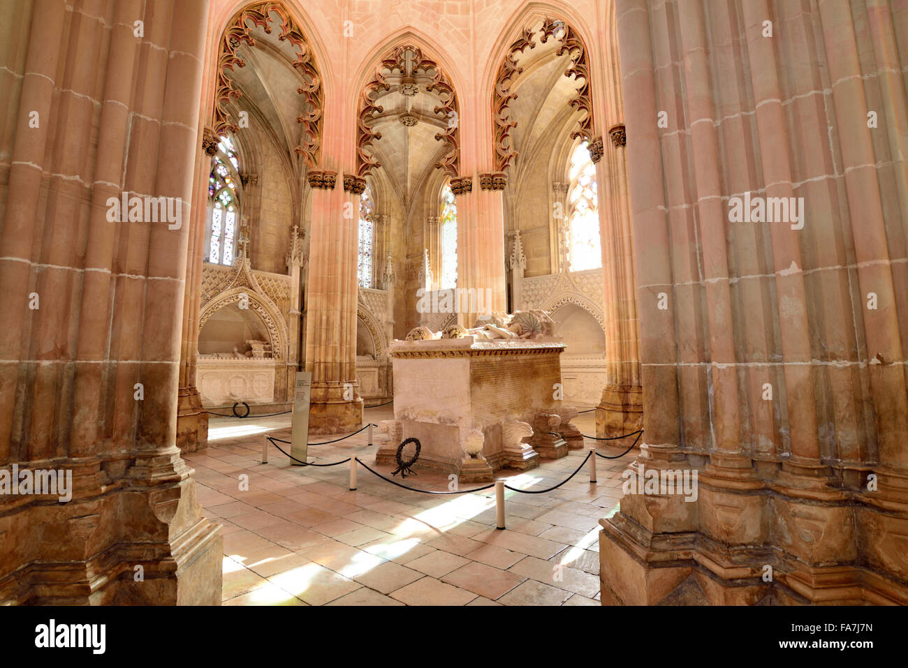 Portogallo: Fondatore la cappella del monastero di Santa Maria da Vitoria in Batalha Foto Stock