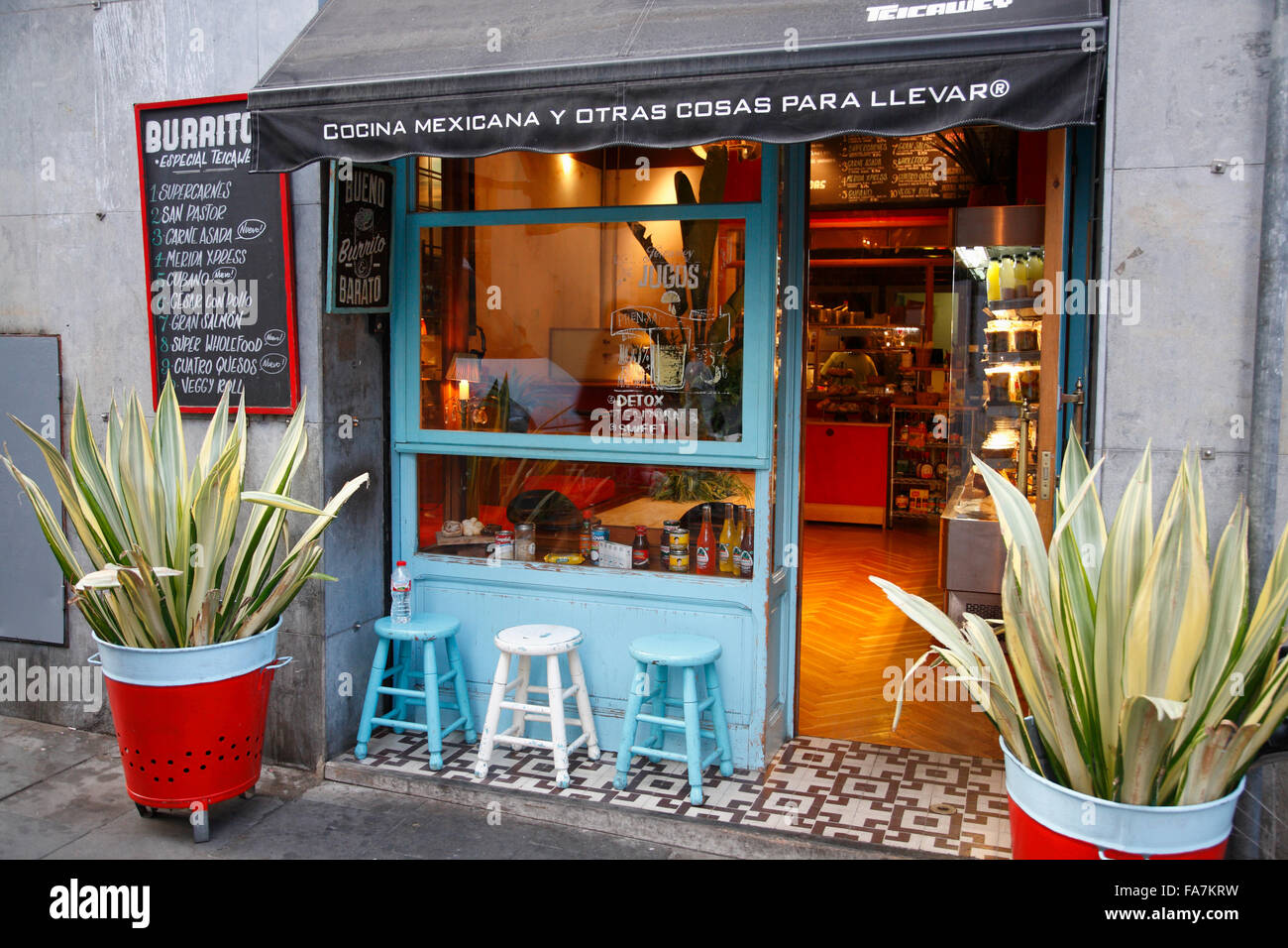 Bar messicano, Gracia, Barcellona, Spagna, Europa Foto Stock