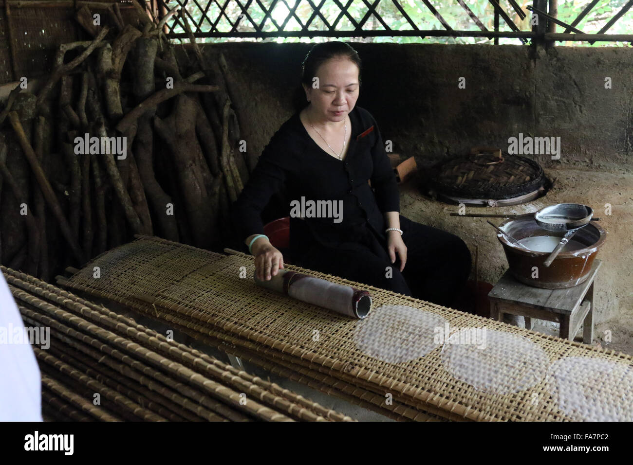 Củ Chi gallerie dove il Viet Cong fuori hid Foto Stock