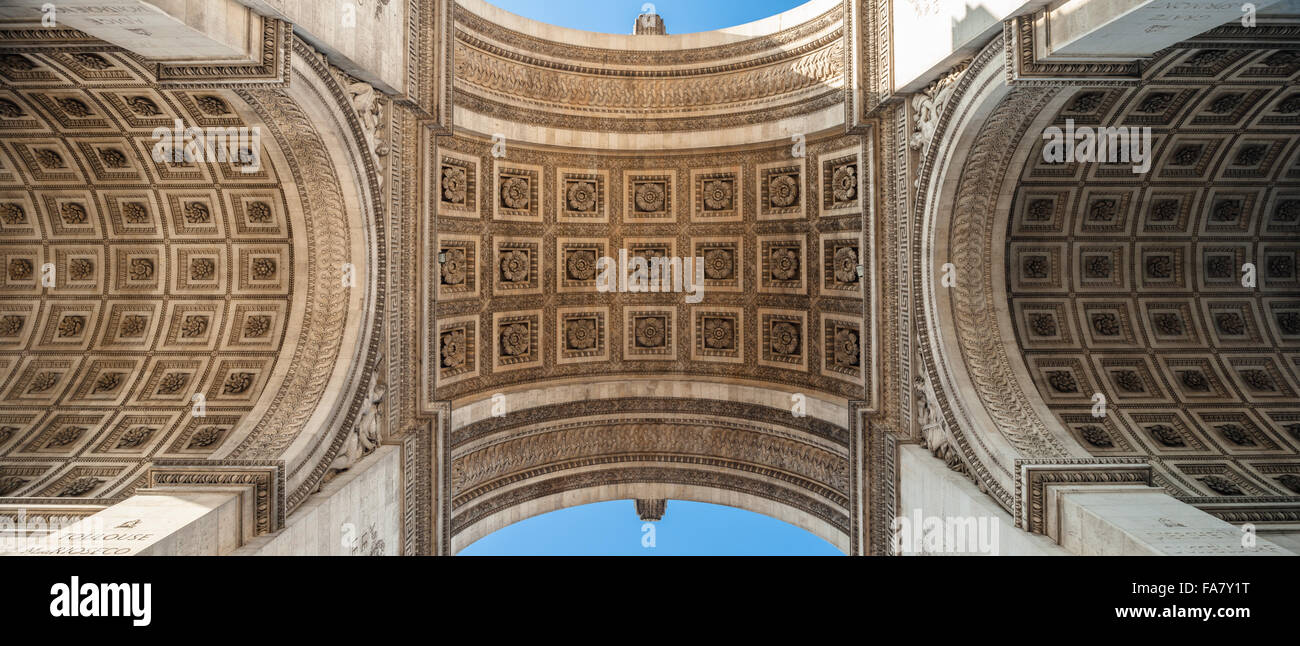 Francia, Parigi, Arc de Triomphe de l'etoile Foto Stock
