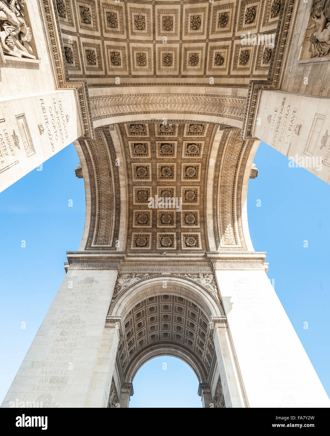 Francia, Parigi, Arc de Triomphe de l'etoile Foto Stock
