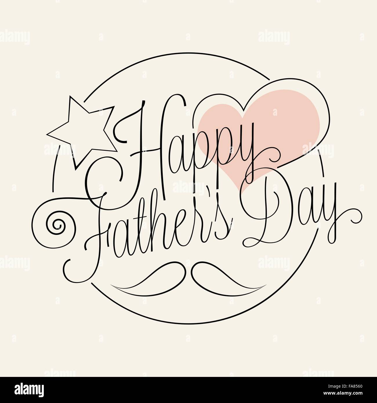 La Festa del Papà biglietto di auguri per il vostro design Illustrazione Vettoriale