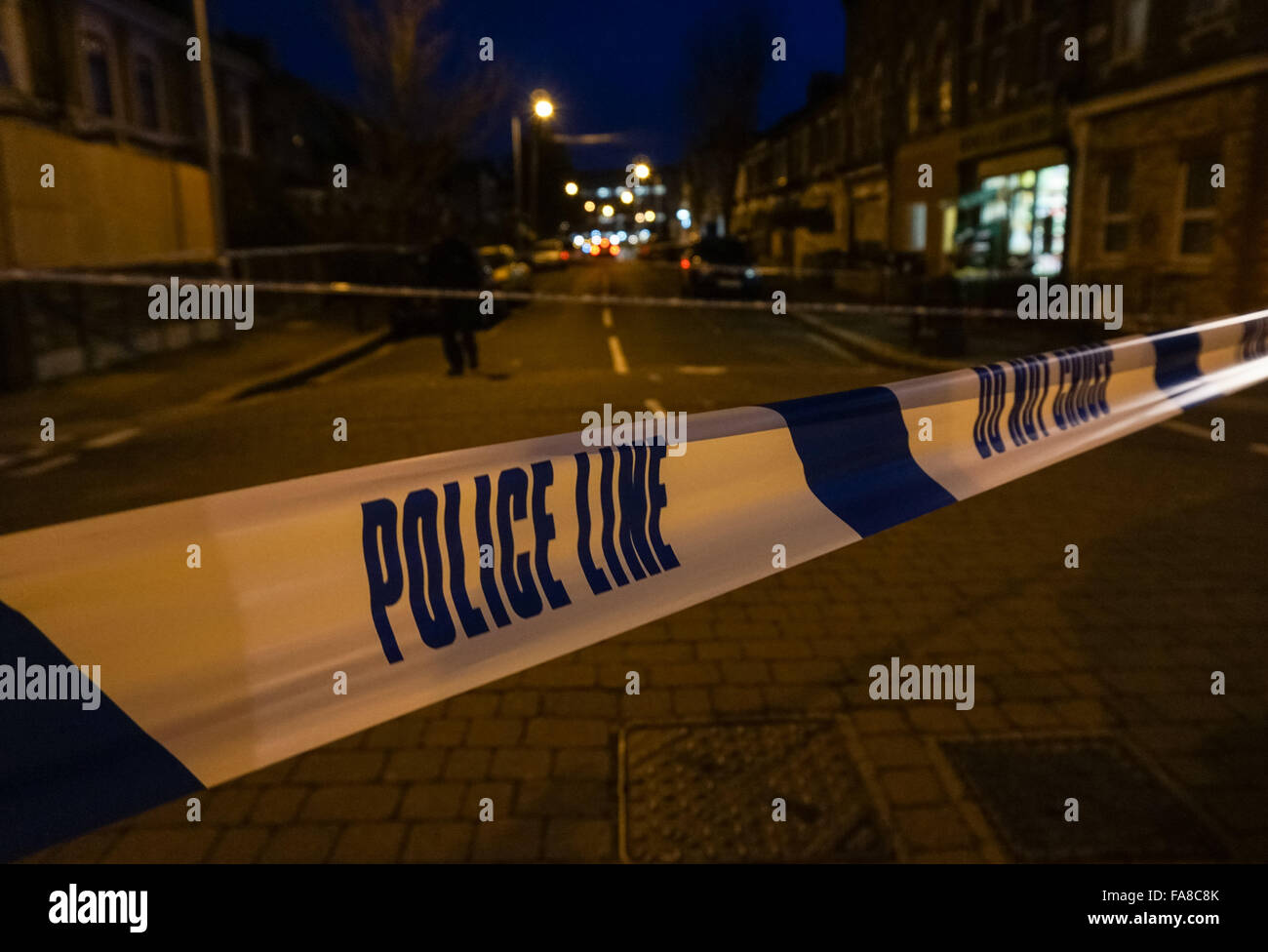 Scena del crimine in London, England Regno Unito Regno Unito Foto Stock