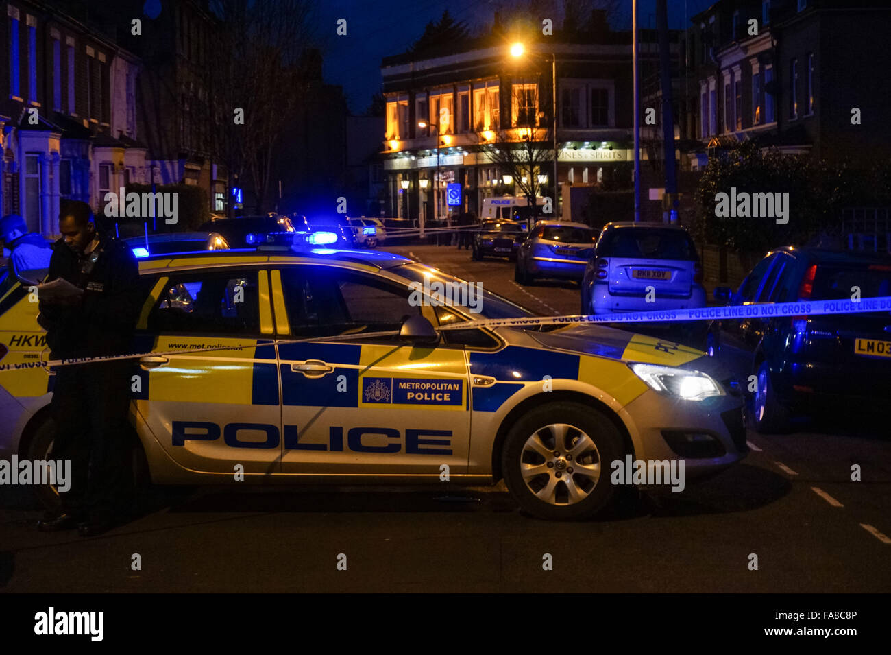 Scena del crimine in London, England Regno Unito Regno Unito Foto Stock