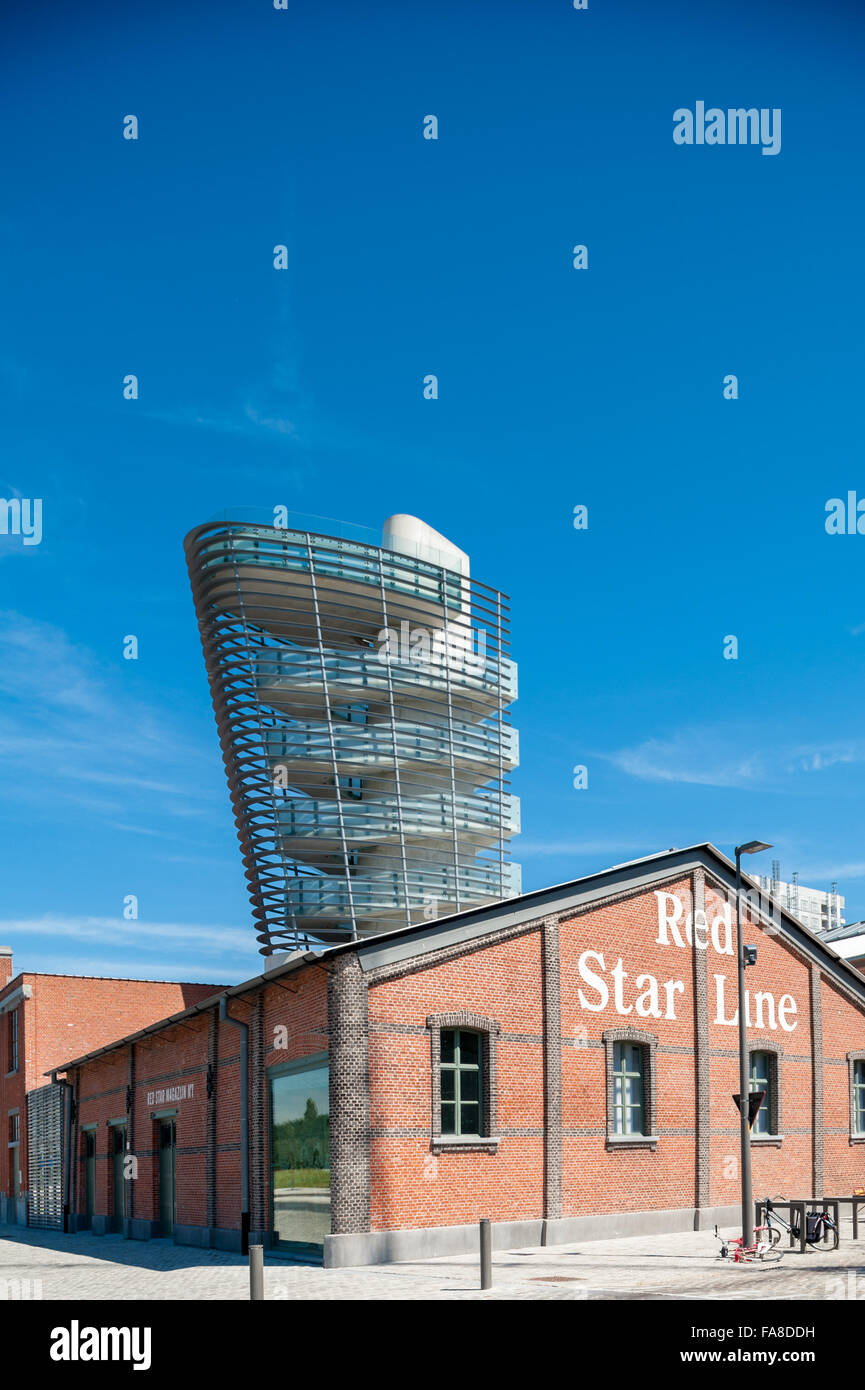 Belgio, Antwerpen - stella rossa Museo di linea Foto Stock