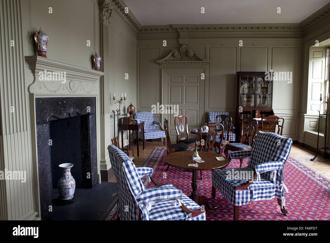 Il salone di migliore a Wordsworth House, Cockermouth, Cumbria. Foto Stock