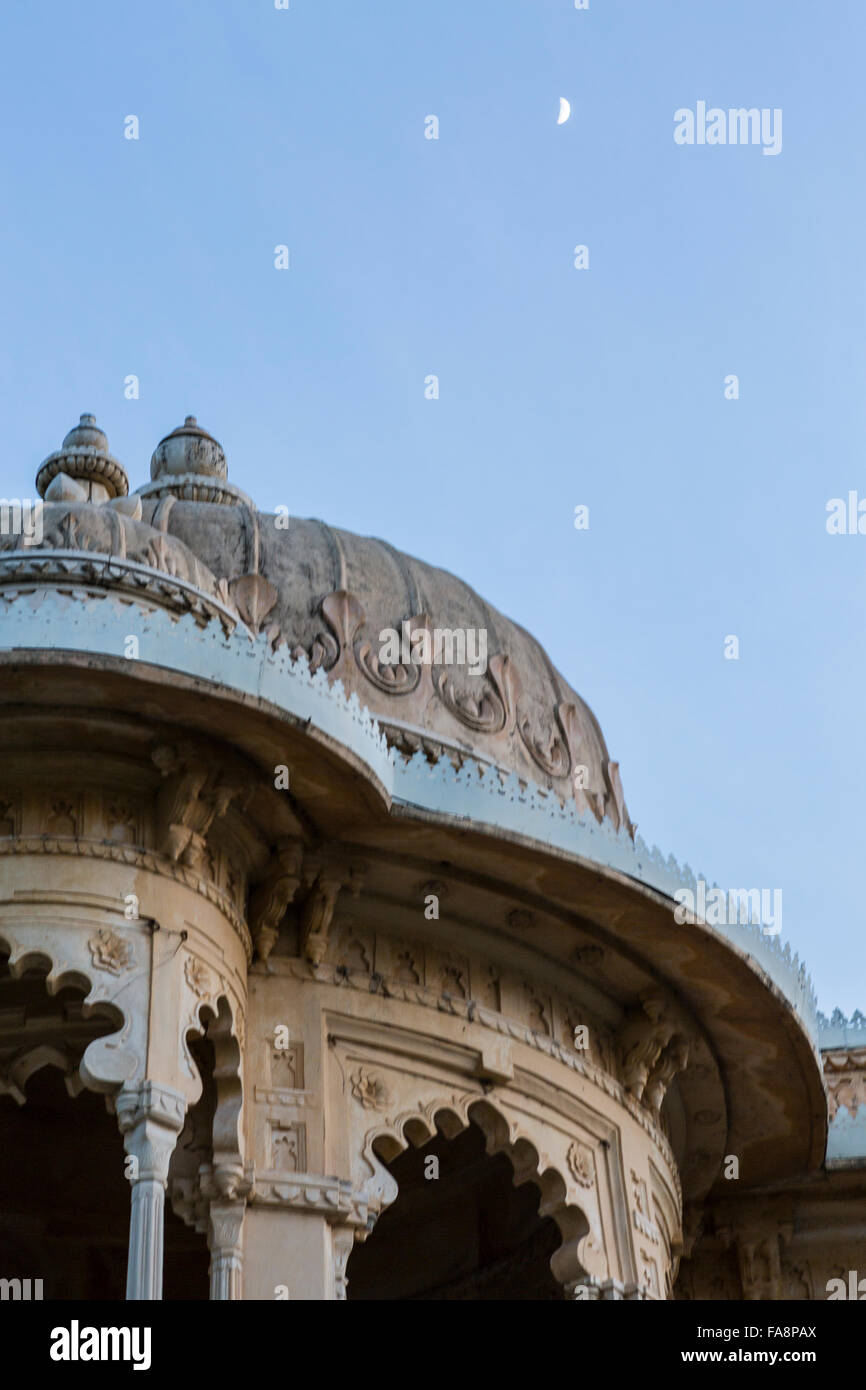 Dettaglio del Lago Garden Palace di Udaipur, Rajasthan Foto Stock