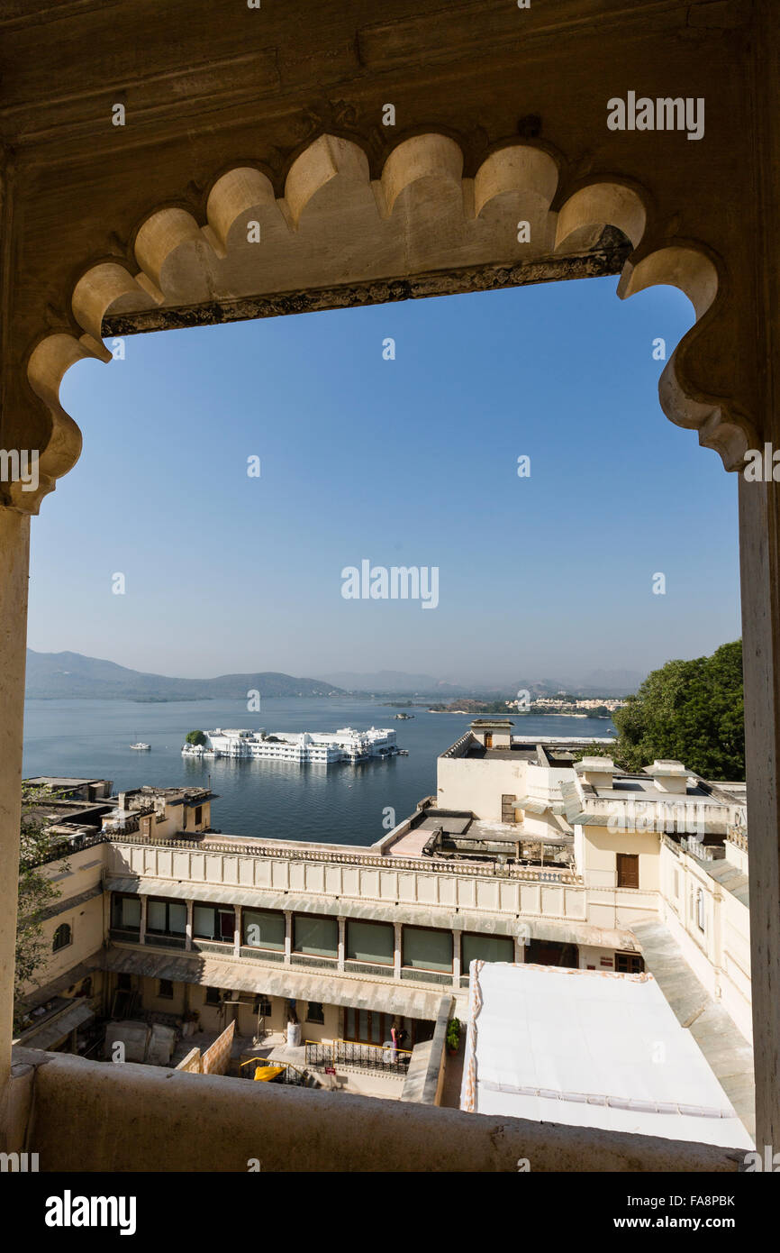 Dettaglio del Complesso del City Palace, Udaipur, Rajasthan Foto Stock