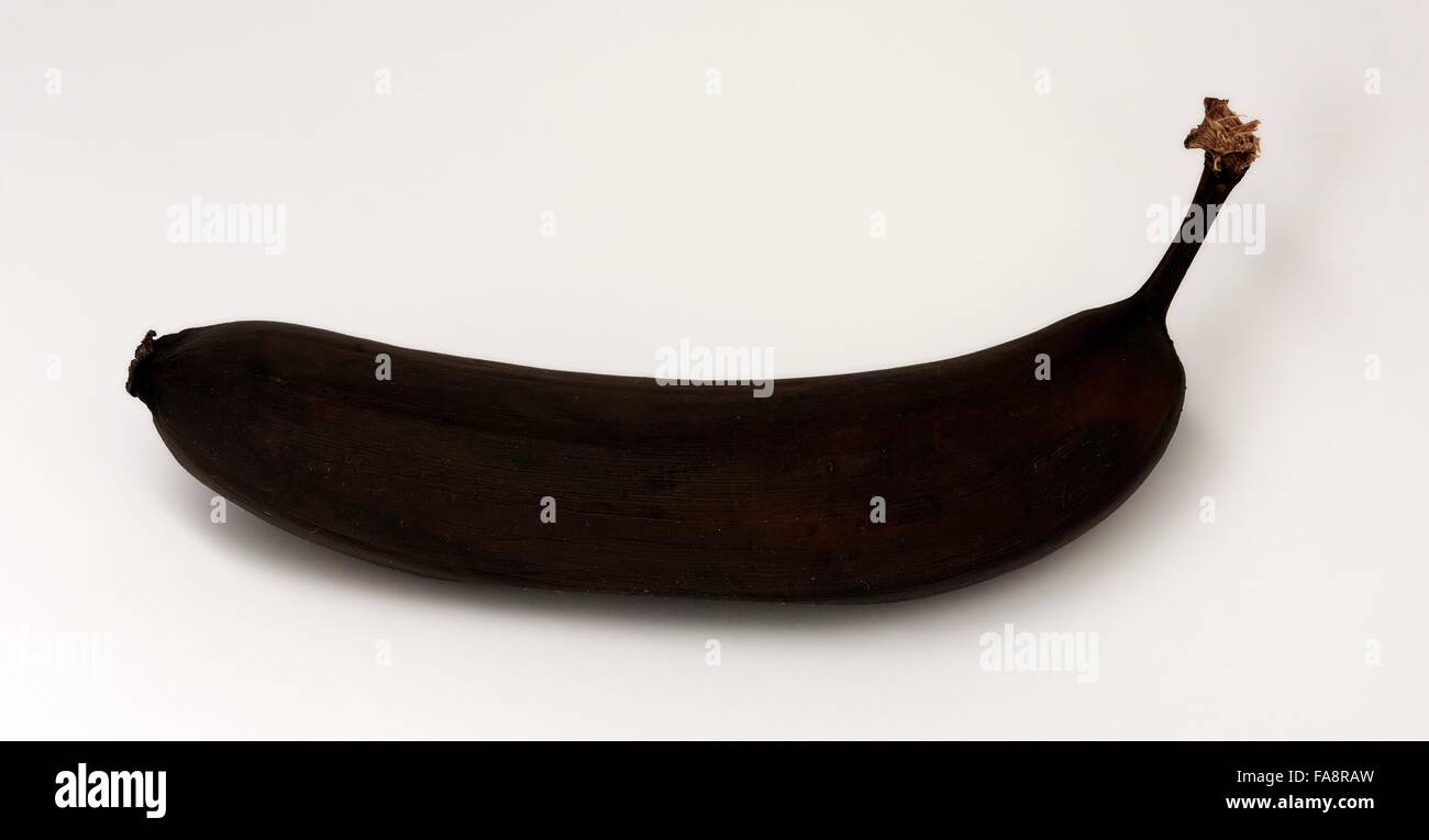 Un annerito banana stramature Foto Stock